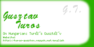 gusztav turos business card